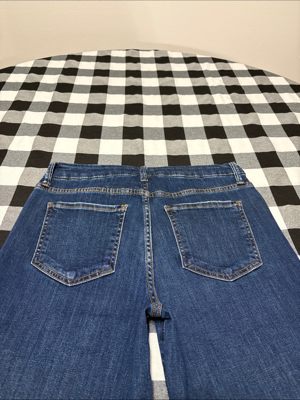 Kut from the Kloth Meg Fab Ab Wide Leg High Rise Jeans 6 x 27 Stretch Frayed Hem - Picture 10 of 14
